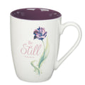 White & Purple Floral/Be Still