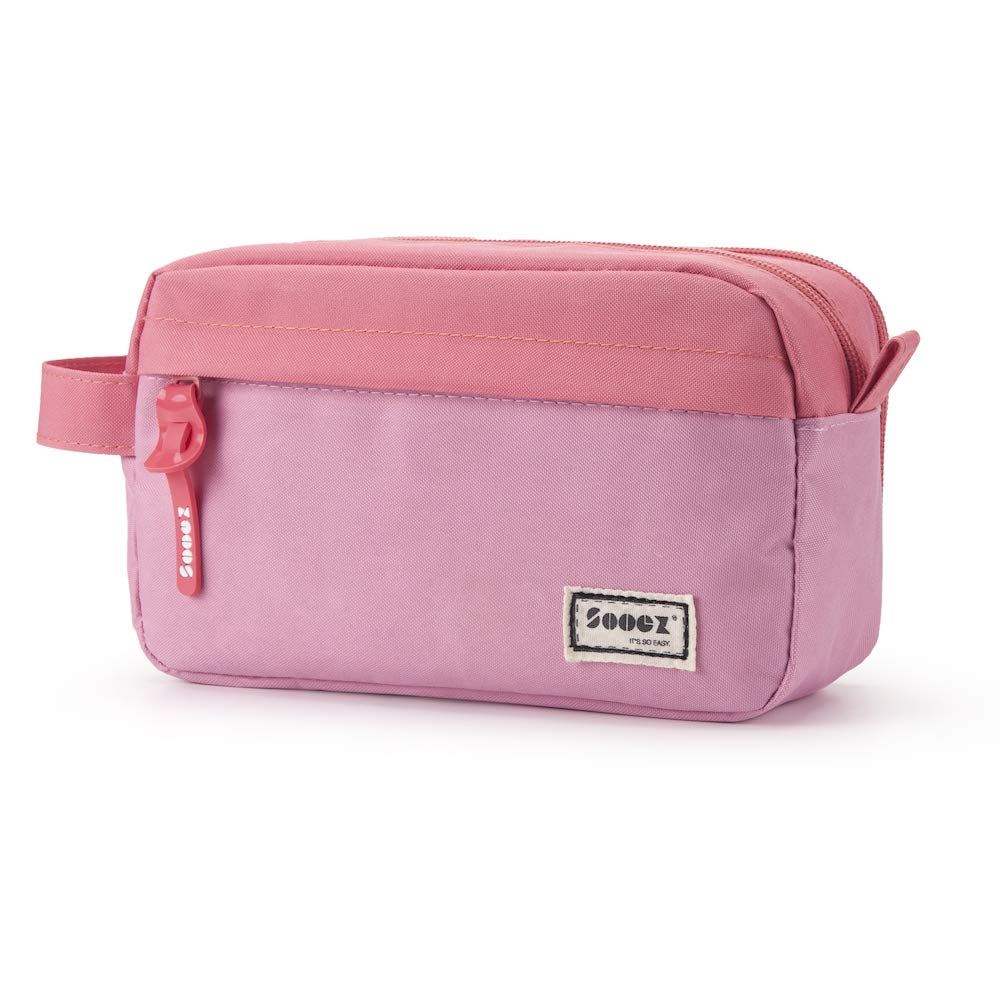 Sooez Original High Capacity Pencil Case, Big Pencil Bag Pouch Box Organizer Pen Case, Aesthetic Supply for Girls Adults, Portable Journaling Supplies with Easy Grip Handle & Loop, Mint Green