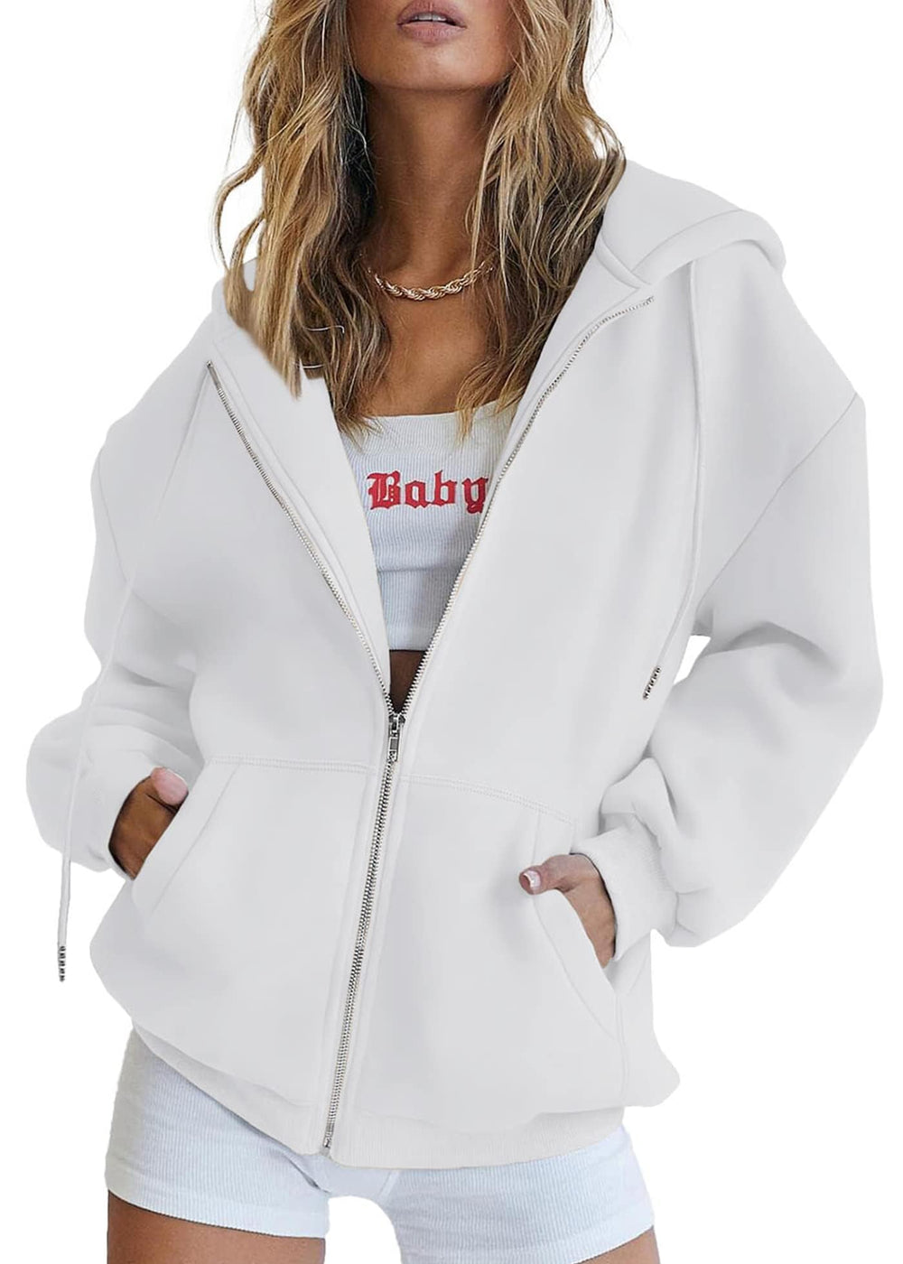 PRETTYGARDEN Women's 2026 Spring Zip Up Y2K Hoodies Casual Long Sleeve Sweatshirts Fall Winter Track Jackets with Pockets