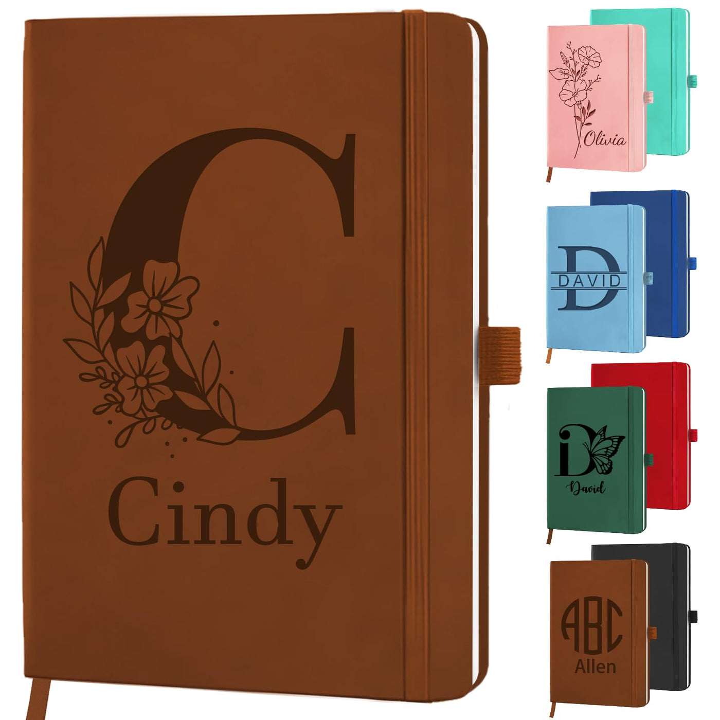 STREADVE Personalized Journal Notebook with Logo Photo Custom Journaling Notebook for Women Men College Ruled Notebooks Design Leather Lined Journals Gift for Work School Business Church