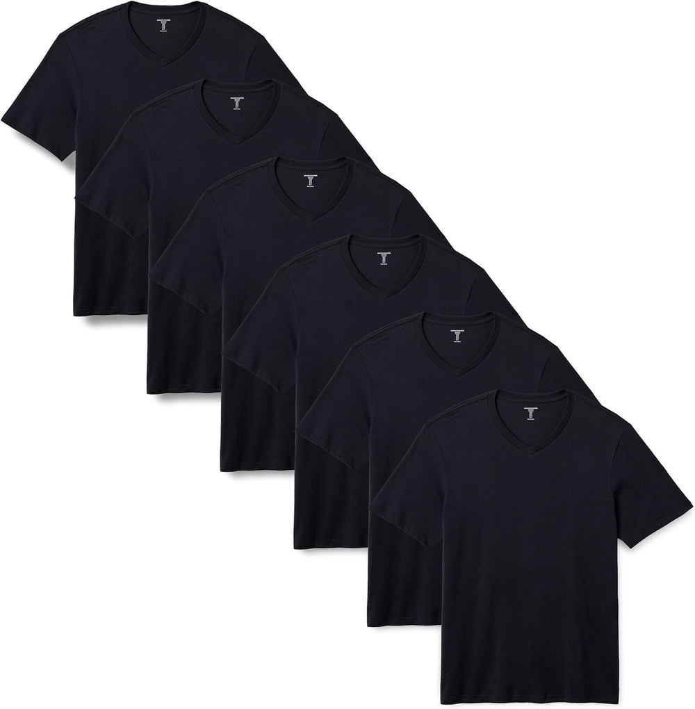 Amazon Essentials Men's Regular-Fit Short-Sleeve T-Shirt, Pack of 6