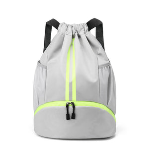 JELUTAR Drawstring Backpack Gym Bag with Shoes Compartment for Soccer, Basketball, Swim, Water-Resistant String Backpack Beach Cinch for Women Men