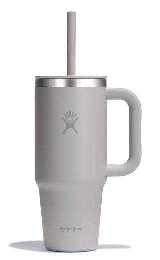 Hydro Flask Travel Tumbler with Handle, Lid and Straw - Insulated Stainless Steel in 32 Oz Trillium