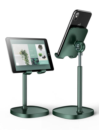 LISEN Cell Phone Stand Phone Holder for Desk Office Decor, Office Desk Accessories Women PC Gaming Essentials iPhone Stand Gadgets Men Gift for Father Fit OtterBox Case Switch iPad Air Tablet 4-10 in