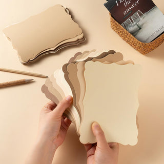 50 Pack Blank Kraft Greeting Cards, Brown, 5 Colors, 4x6IN | Thick Cardstock Paper, For DIY Gift Cards, Menus, Baby Shower Invitations, Wedding Invitations