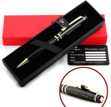 Swiss Engraved Rollerball Pen – Personalized Gift Pen for Men & Women, Refillable Brass Pen with Gift Box, Free Laser Engraving Included