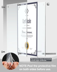 Award Plaques,13 x 9.5 in Acrylic Certificate Frame,Employee of The Month Plaque,Picture Plaques Holds A4 Size Paper,Placed Your Award,Diploma Certificate (Acrylic Plaque)