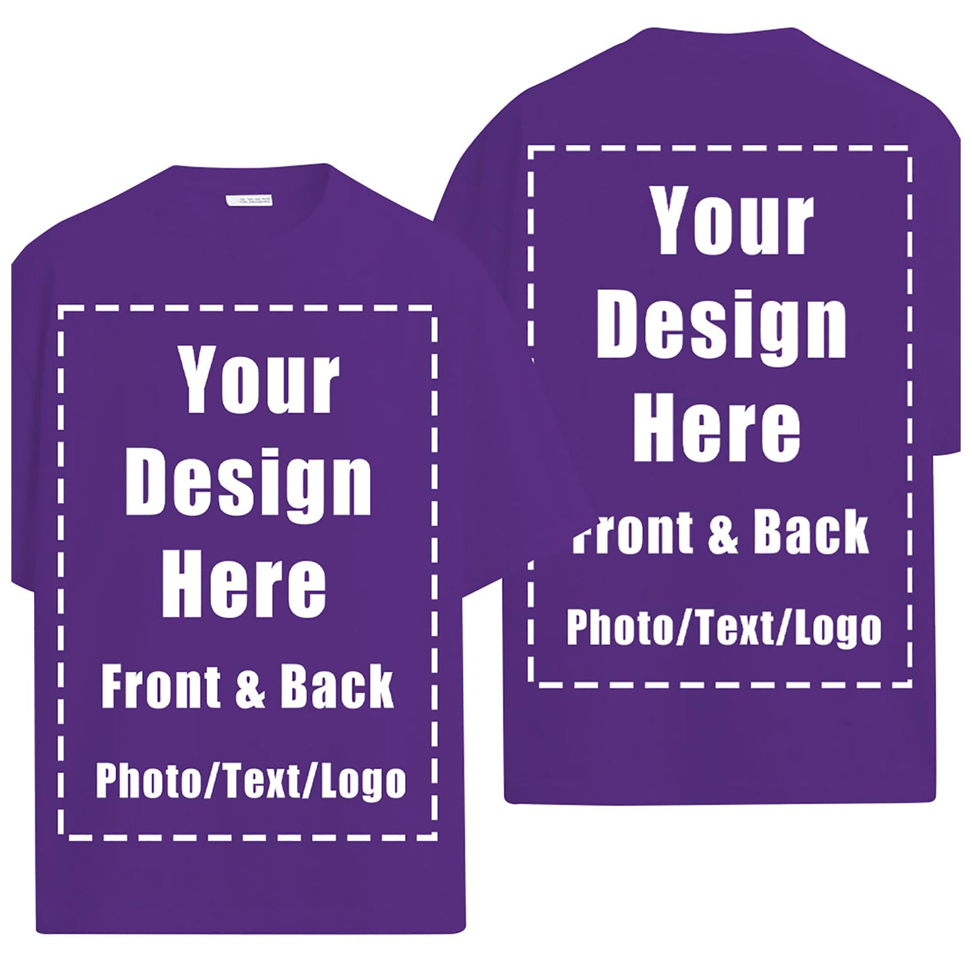 Custom T Shirts Front Back for Men Women Personalized T-Shirt Add Your Own Design with Image Text Logo Tee Tops