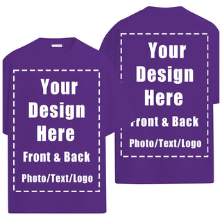 Custom T Shirts Front Back for Men Women Personalized T-Shirt Add Your Own Design with Image Text Logo Tee Tops