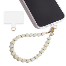 Marble Beaded Phone Wrist Strap,Detachable Phone Bracelet Strap with Tether Tab,Hands-Free Wristlet Strap (Rose Quartz)