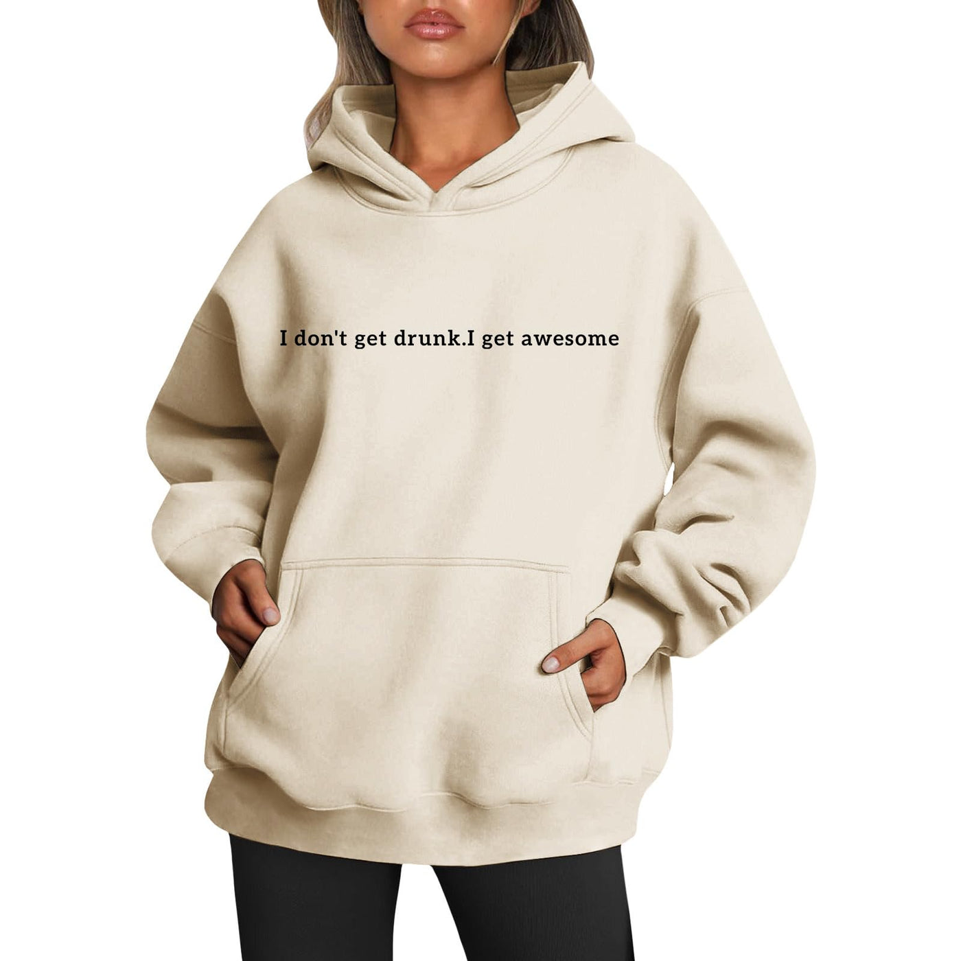Womens 2025 Oversized Hoodie Graphic Pullover Sweatshirt Fall Winter Long Sleeve Warm Casual Top with Kangaroo Pocket