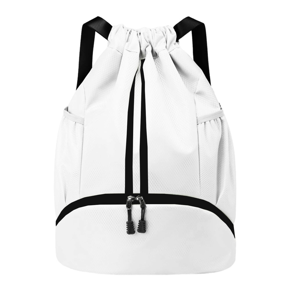 JELUTAR Drawstring Backpack Gym Bag with Shoes Compartment for Soccer, Basketball, Swim, Water-Resistant String Backpack Beach Cinch for Women Men