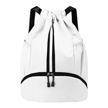 JELUTAR Drawstring Backpack Gym Bag with Shoes Compartment for Soccer, Basketball, Swim, Water-Resistant String Backpack Beach Cinch for Women Men