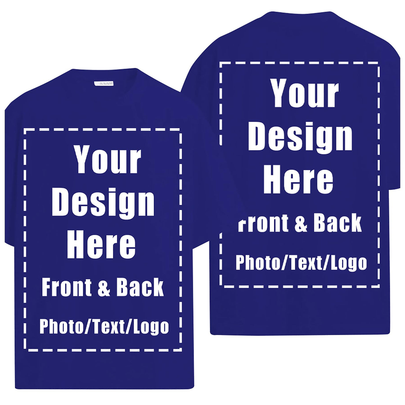 Custom T Shirts Front Back for Men Women Personalized T-Shirt Add Your Own Design with Image Text Logo Tee Tops