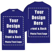 Custom T Shirts Front Back for Men Women Personalized T-Shirt Add Your Own Design with Image Text Logo Tee Tops