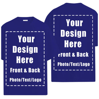 Custom T Shirts Front Back for Men Women Personalized T-Shirt Add Your Own Design with Image Text Logo Tee Tops