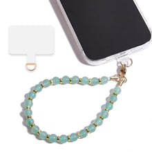 Marble Beaded Phone Wrist Strap,Detachable Phone Bracelet Strap with Tether Tab,Hands-Free Wristlet Strap (Rose Quartz)