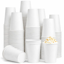 Paper Coffee Cups 12 oz, 100 Pack White Disposable Cups for Hot & Cold Beverages, Sturdy with Leak-Resistant Lining, Ideal for Home, Small Office, Party and Travel