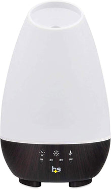 HealthSmart 500ML Essential Oil Diffuser for Large Rooms, Cool Mist Humidifier and Aromatherapy Diffuser, Adjustable Timer, Mist Mode and 7 LED Light Colors, White (Pack of 1)