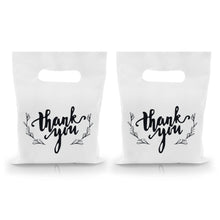 KEEPARTY 100 PCS Small Thank You Merchandise Bags Plastic Goodie Bags Party Favor Bags for Birthday Party Baby Shower Wedding Merchandise Gifts Trade Shows (Pink)