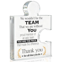 Team Appreciation Gifts Thank You Gift for Coworkers Colleagues Employees, Best Team Ever Gifts You Are an Essential Piece Acrylic Puzzle Piece Plaque Office Decor