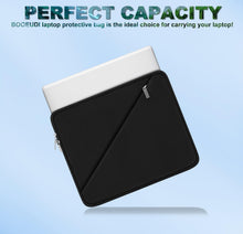 Laptop Sleeve Case 15.6 inch, Traveling Carrying Computer Sleeve Bag with Zippered Pocket, Shockproof Protective Laptop Cover Compatible for Apple Notebook, HP, Dell, Acer, Asus, Lenovo, Black