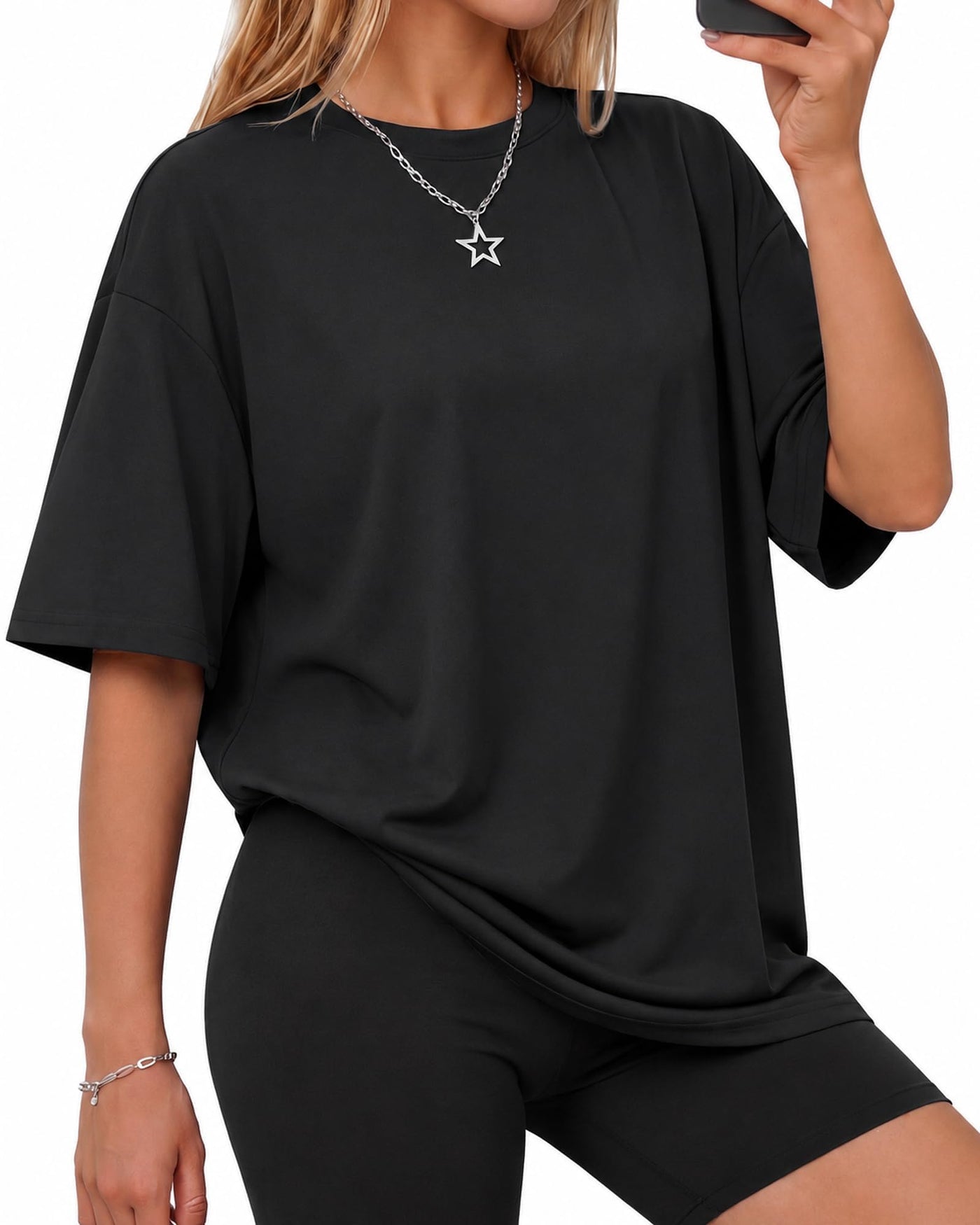 GAYHAY Oversized Tshirts for Women - Spring Summer Workout Clothes Short Sleeve Tops Crew Neck Tee Shirts Fashion Casual 2026