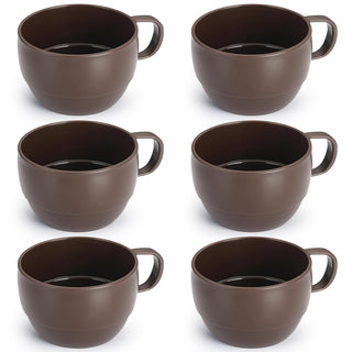 Coffee Mugs Set of 6, Coffee Cups 12oz, Durable Light Weight Plastic Mugs for Home, Outdoor, Picnic, Camping, Idea Birthday Gift