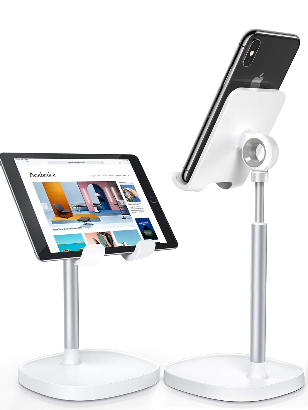 LISEN Cell Phone Stand Phone Holder for Desk Office Decor, Office Desk Accessories Women PC Gaming Essentials iPhone Stand Gadgets Men Gift for Father Fit OtterBox Case Switch iPad Air Tablet 4-10 in