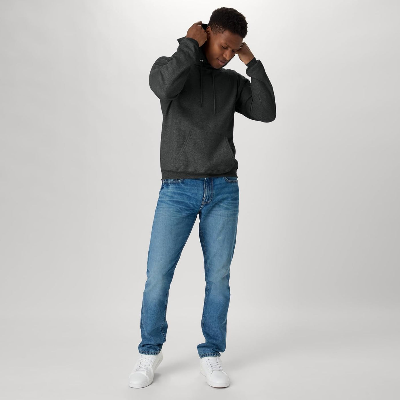 Hanes Men's EcoSmart Hoodie, Midweight Fleece, Pullover Hooded Sweatshirt
