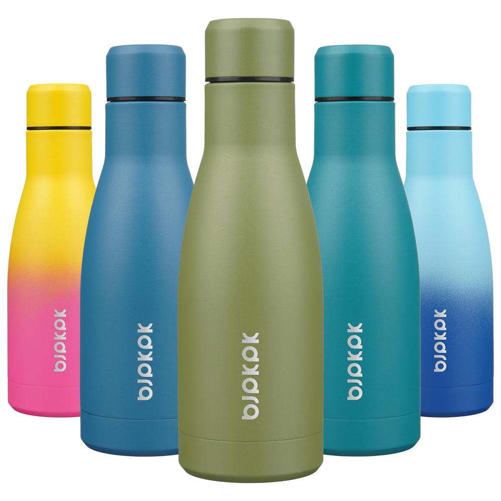 BJPKPK 17oz Insulated Water Bottles Stainless Steel Sports Water Bottles Keep Cold and Hot for Travel Dishwasher Safe,Olive Green