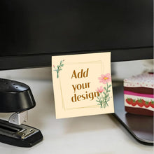 Bulk Personalized Sticky Notes 3x3 Custom Logo Text Notepads, 50 Sheets per Pad, 2-100 Pack Branded Memo Pads for Business Marketing Office School