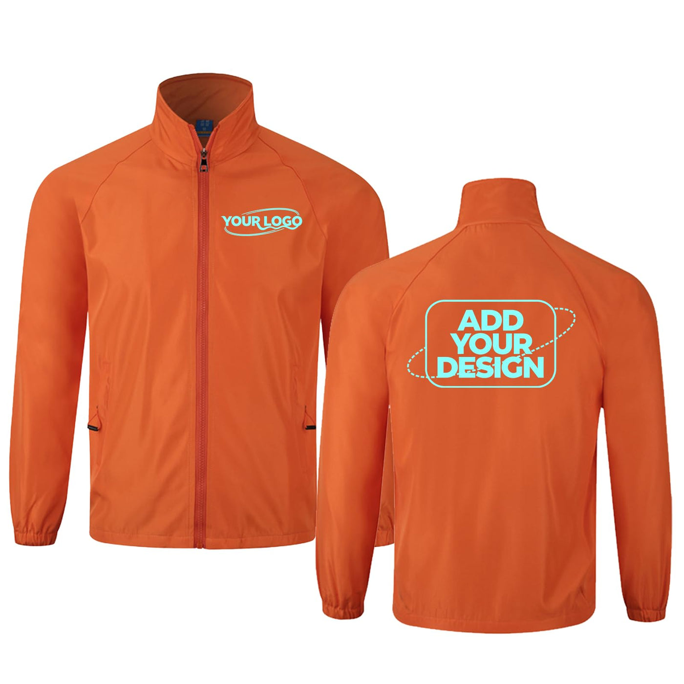 Personalised Windbreaker Custom Waterproof Jacket with Logo Print Breathable Rain Coat for Outdoor Travel & Workwear