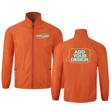 Personalised Windbreaker Custom Waterproof Jacket with Logo Print Breathable Rain Coat for Outdoor Travel & Workwear