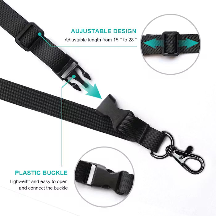 Adjustable Crossbody Phone Lanyard With Quick-Release Buckle