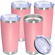 20oz Tumbler Stainless Steel Tumbler Cup with Lid Vacuum Insulated Double Wall Travel Mug, Durable Powder Coated Travel Coffee Tumbler Mug for Hot & Cold Drinks, Purple,1 Pack