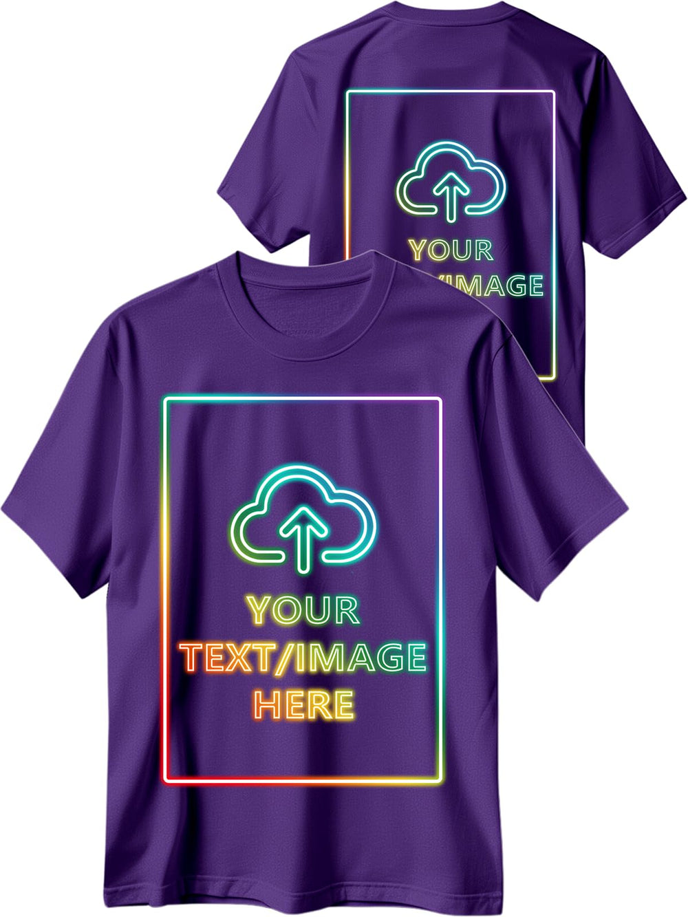 Custom T Shirts with Photo/Logo/Text - Personalized Comfort Cotton Tee for Men Women Design Your Own Shirt Front & Back Print