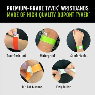 600 WristCo Tyvek Wristbands for Events, 6-Color Variety Pack – Tamper-Proof Design Prevents Reuse – Premium-Grade Bracelets for Hospital & Medical ID, Party, VIP Identification
