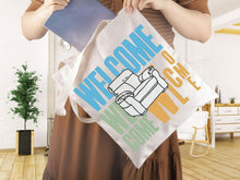 WCGXKO Armchair Expert Gift Welcome Welcome Welcome Armcherry Podcast Fan Merch Canvas Tote Bag