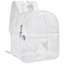 Paxiland Clear Backpack Stadium Approved 12×12×6 with Reinforced and Wider Shoulder Straps, Small Clear Bag for Schools, Concerts, Work, Festivals and Sporting Events - Black