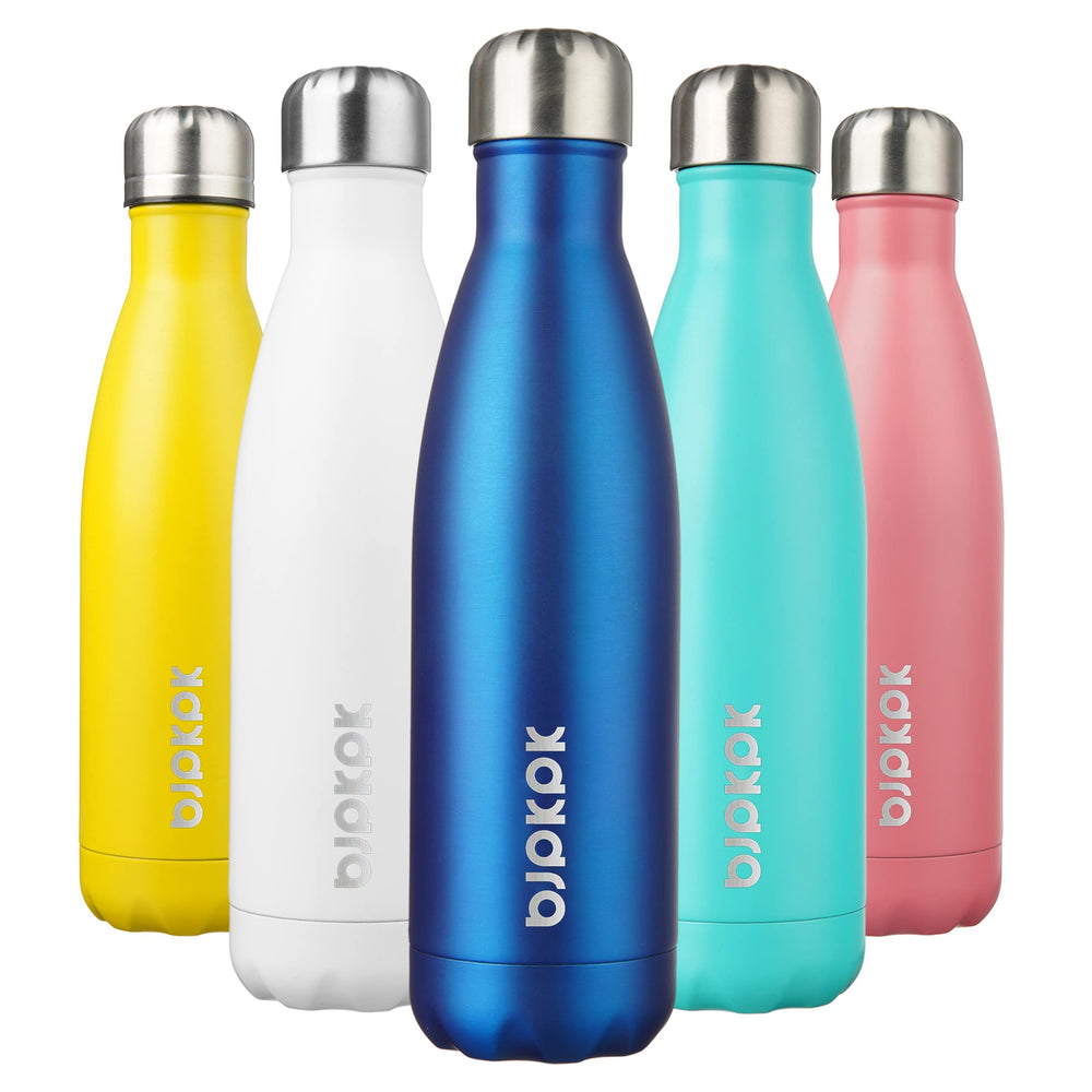 BJPKPK 17oz Insulated Water Bottles Stainless Steel Sports Water Bottles Keep Cold and Hot for Travel Dishwasher Safe,Olive Green