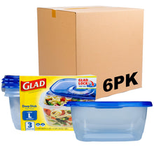 Glad GladWare Medium Rectangle Food Storage Containers with Lids, BPA Free Plastic for Soups Salads and Meal Prep, Airtight Leak Resistant, Microwave Dishwasher Freezer Safe, 24 Oz, 5 Count