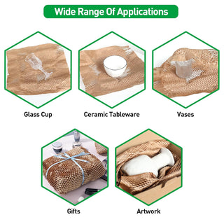 MAXECHO 50 Sheets Honeycomb Packing Paper Expanded Size 12" × 16" Unexpanded Size 14.5" × 11" Bubble Cushioning Wrap for Moving Shipping Products Gifts Wrapping Essentials Packaging Materials Supplies