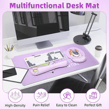 Kingdder 4 Pcs Dumpster Mouse Pad Kit Mouse Wrist Rest, Purple Funny Cute Fire Large Desk Mat, Keyboard Wrist Rest, Coaster, Ergonomic Desk Mat Gaming Work Home Office Accessories Supplies Decor