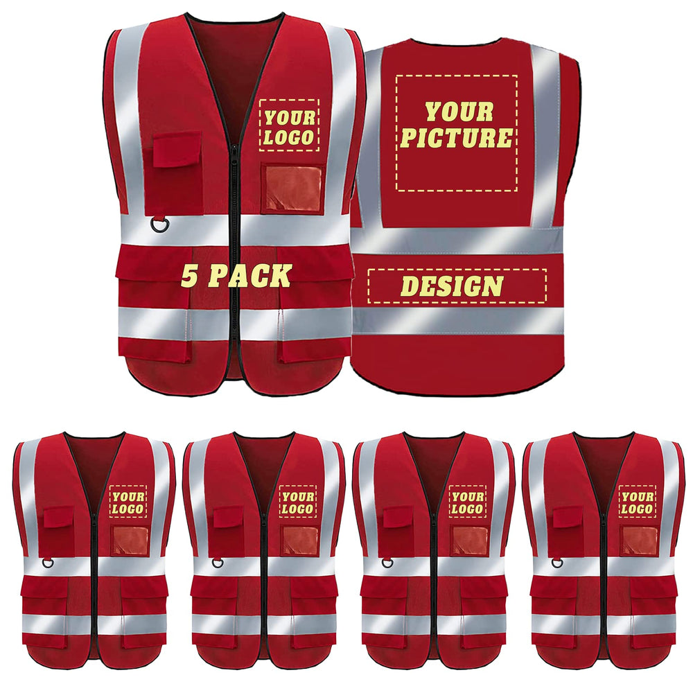 BeautyWill Custom Safety Vest Logo Class 2 High Visibility Reflevtive Vest Outdoor Protective Workwear
