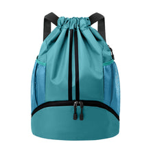 JELUTAR Drawstring Backpack Gym Bag with Shoes Compartment for Soccer, Basketball, Swim, Water-Resistant String Backpack Beach Cinch for Women Men