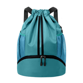 JELUTAR Drawstring Backpack Gym Bag with Shoes Compartment for Soccer, Basketball, Swim, Water-Resistant String Backpack Beach Cinch for Women Men
