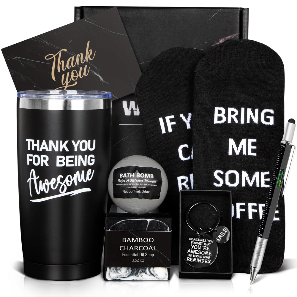 Thank You Gifts for Women, 8pcs Employee Appreciation Gifts Baskets for Women Thank You Farewell Gifts for Coworkers Teacher Boss Hostess Secretary Nurse Mom Pastor- Best Spa Gratitude Box w/Candle