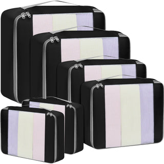 BAGAIL 6 Set/8 Set/10 Set Packing Cubes Various Sizes Packing Organizer for Travel Accessories Luggage Carry On Suitcase