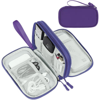 FYY Travel Cable Organizer Pouch Electronic Accessories Carry Case Portable Waterproof Double Layers All-in-One Storage Bag for Cord, Charger, Phone, Earphone Black